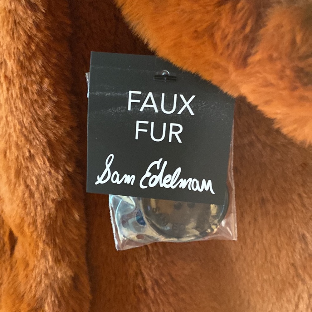 NWT Sam Edelman Rust Color Faux Fur - Picture 4 of 8